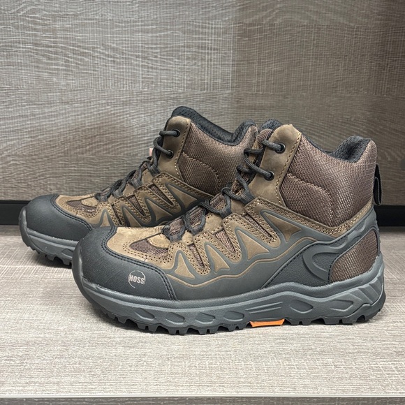 Men's Hoss Eric Hi Lace-Up Work Boots w/Aluminum Toe - 50239 (Brown) - Size 9 - Picture 1 of 6